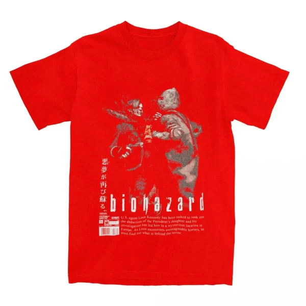 2024 women men resident evils re4 the chainsaw t shirt pure cotton clothing novelty short sleeve o neck tee shirt 3xl t shirt