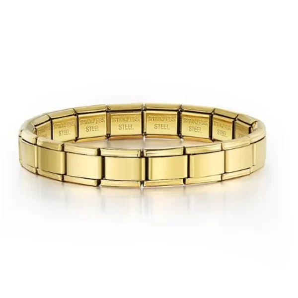new women's jewelry diy 9mm width itanlian elastic charm bracelet fashion stainless steel fashion bangle
