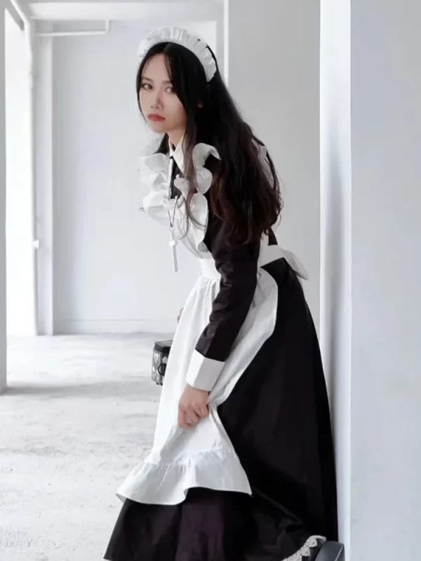 anime maid cosplay gothic lolita costumes women plus size love live cosplay halloween animation sweet coffee waitress role play