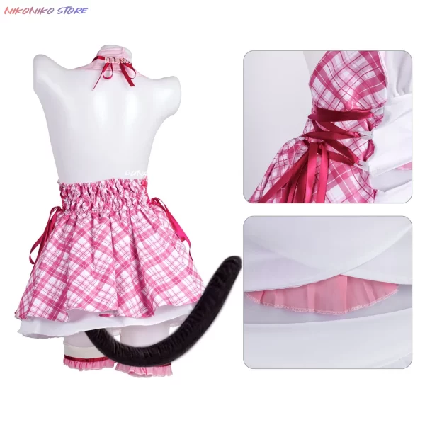 anime game nekopara vanilla chocola cosplay costume nekomimi paradise wig printing maid attire woman sexy kawaii carnival suit