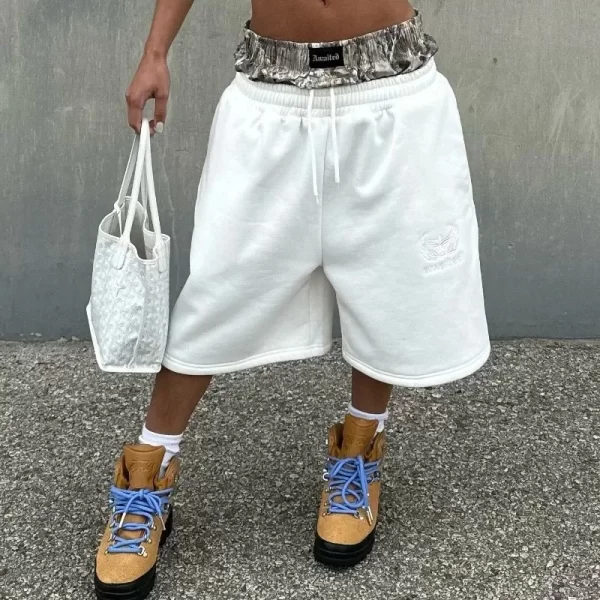 2025 new summer y2k retro shorts camouflage pattern double waist embroidered streetwear men women harajuku hip hop sports shorts