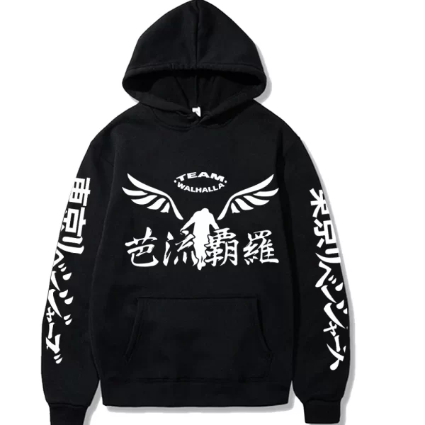anime gambar valhalla logo printed pullover unisex fashion cosplay sportswear casual streetwear new tokyo revengers anime hoodie