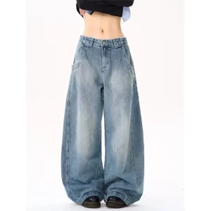2025 new american fashion hip hop joker oversized jeans women street new spot hot mopping wide leg pants unisex loose jeans