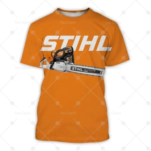 2025 chainsaw lumberjack 3d printed summer men's t shirt outdoor sports work quick drying clothing o collar loosetough guy style