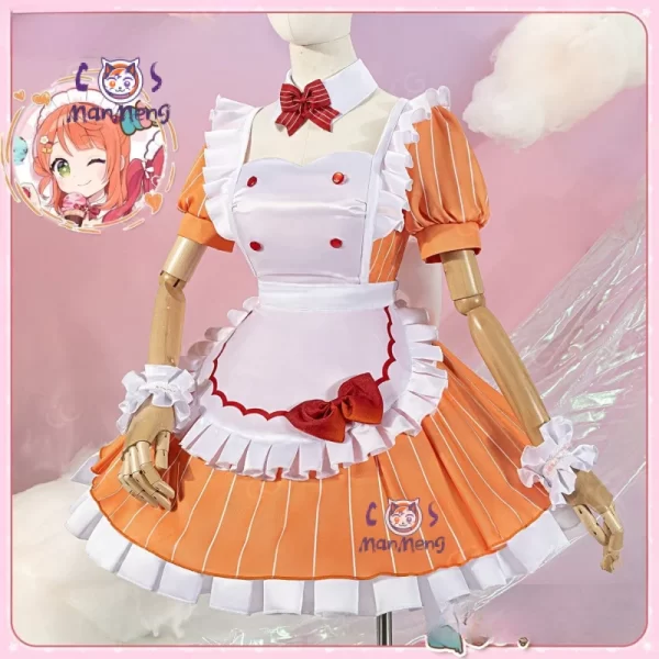 wakana shiki uehara ayumu ruby kurosawa lovelive!sunshine!!aiscream cosplay costume halloween sweet maid lolita girl dress
