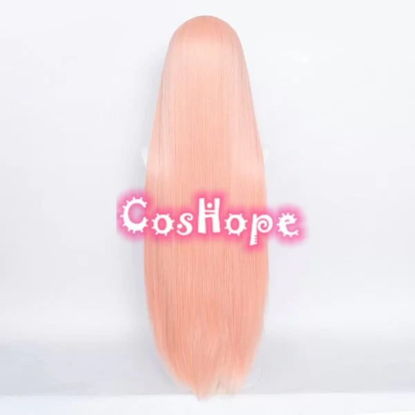 power cosplay wig 100cm long straight orange pink wig cosplay anime cosplay wigs heat resistant synthetic wigs