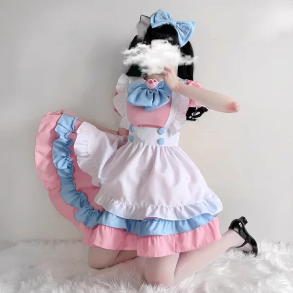 lolita dress maid dress plus size skirt cute big bow girl dress cosplay costumes boys clothing party suit ladies dress cat paw