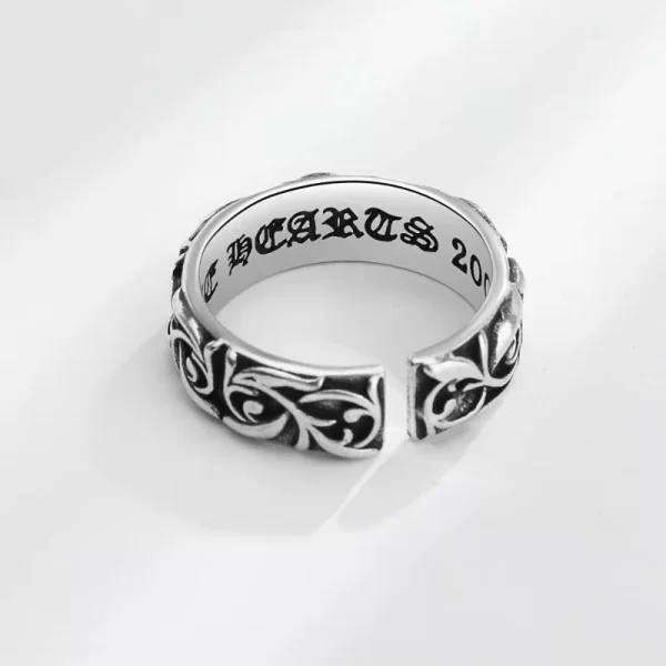 personality cross ring men and women couples fashion retro thai silver eternal vine ring