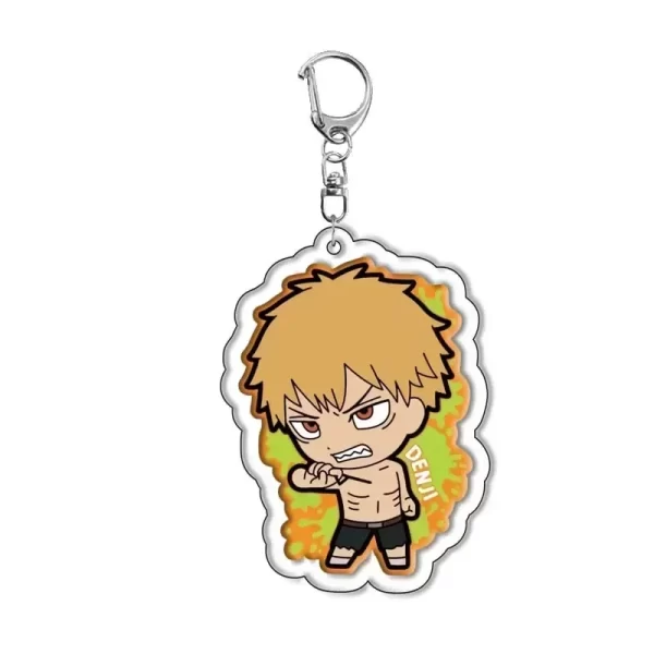 anime chainsaw man keychain pochita makima cute cartoon manga acrylic bag keyring pendant cos baji accessory fans collections