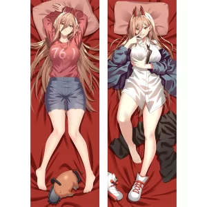 anime pilowcase chainsaw man power game dakimakura hugging body pillow cover otaku girlfriend gift waifu pilowcase home decor
