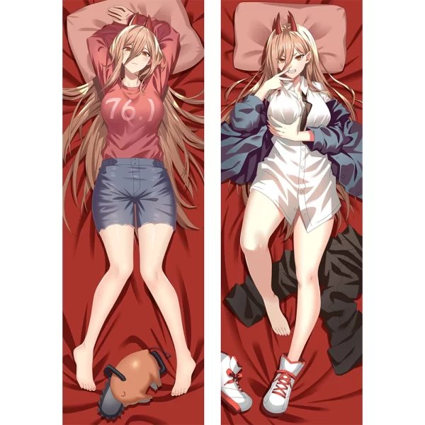anime pilowcase chainsaw man power game dakimakura hugging body pillow cover otaku girlfriend gift waifu pilowcase home decor