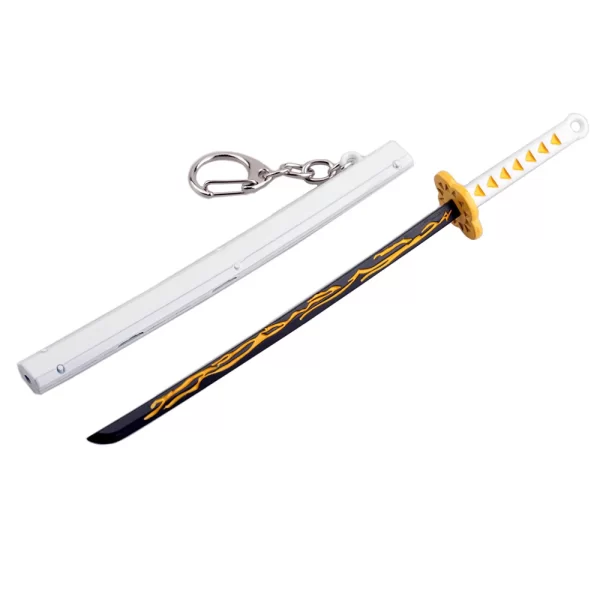demon slayer sword model keychain kimetsu no yaiba keyring anime cosplay prop metal pendant llaveros toy friends gift 17cm