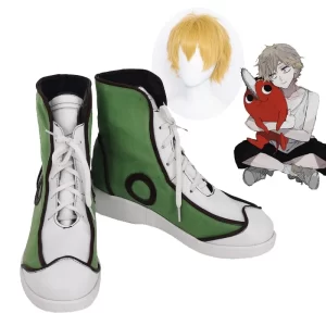 chainsaw denji anime cosplay shoes boots denji cosplay golden wig hair for halloween carnival accessories