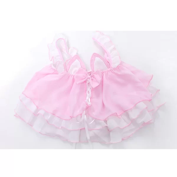 anilv anime lolita cats girl maid swimsuit costume cute pink cat ears swimwear uniform pool party cosplay