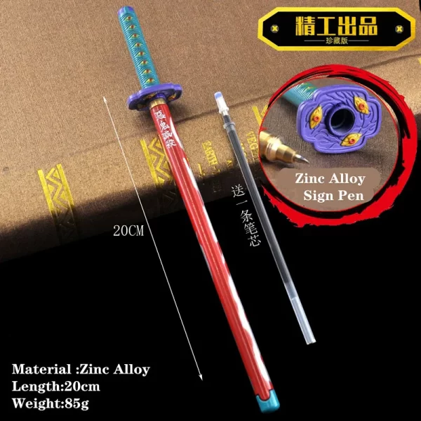 17 styles japan demon model gel pen 0.5mm black refill cosplay prop kid student gift kimetsu no yaiba weapon sword