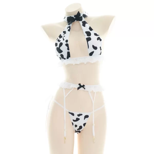 anilv cow series swimsuit bodysuit bikini maid unifrom costume summer beach kawaii girl swimwear skirt uniform set cosplay