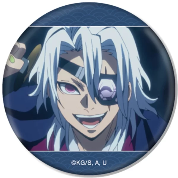 58mm anime demon slayer kimetsu no yaiba uzui tengen kanroji mitsuri cosplay costume badge pin spte tinplate brooch prop gift