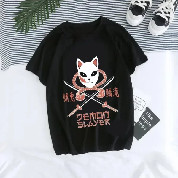 japanese anime demon slayer t shirt for women kimetsu no yaiba nezuko t shirt female tanjirou kamado graphic y2k clothes tops