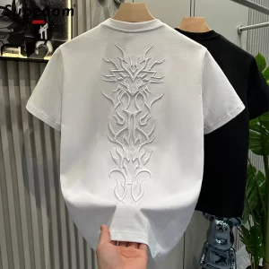 supzoom new arrival summer top fashion embroidery neutral short o neck casual hip hop heavy texture cotton ins loose men tshirt
