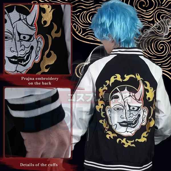 holoun tokyo anime costume souta nahoya kawata jacket smiley angry high density embroidery casual wear halloween gift