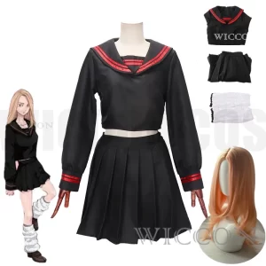 anime tokyo revenge shiba yuzuha cosplay costume girl woman jk with socks school uniform halloween clothes kids size