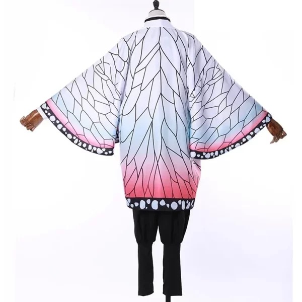anime demon slayer kimetsu geen yaiba kochou shinobu cosplay kostuum pruik set kimono uniform halloween anime kostuums voor kid