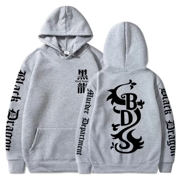 men women tokyo revengers anime hoodies black dragon graphic printed hooded plus size sweatshirt harajuku pullover clothing