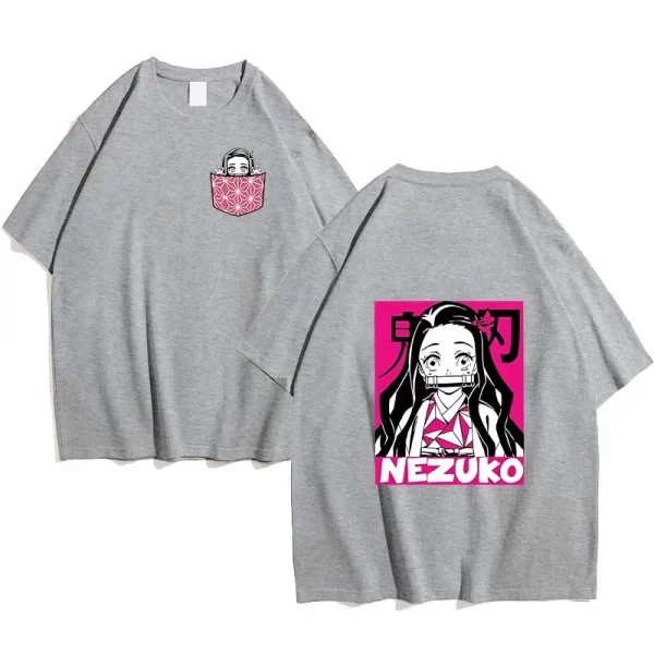 japanese anime demon slayer new women's t shirt nezuko female tanjirou kamado graphic tee shirt manga y2k 7 color short sleeve