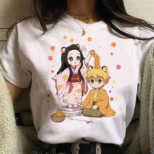 demon slayer kimetsu no yaiba t shirt women manga funny y2k t shirt girl funny clothing