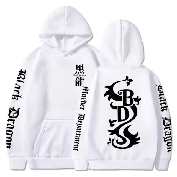 men women tokyo revengers anime hoodies black dragon graphic printed hooded plus size sweatshirt harajuku pullover clothing