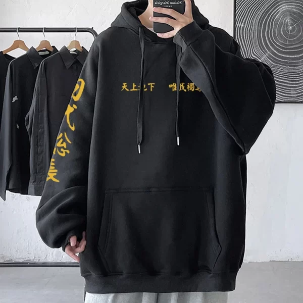 men women tokyo revengers anime zip up hoodies manga pullover plus size sweatshirt harajuku unisex warm streetwear zipper jacket