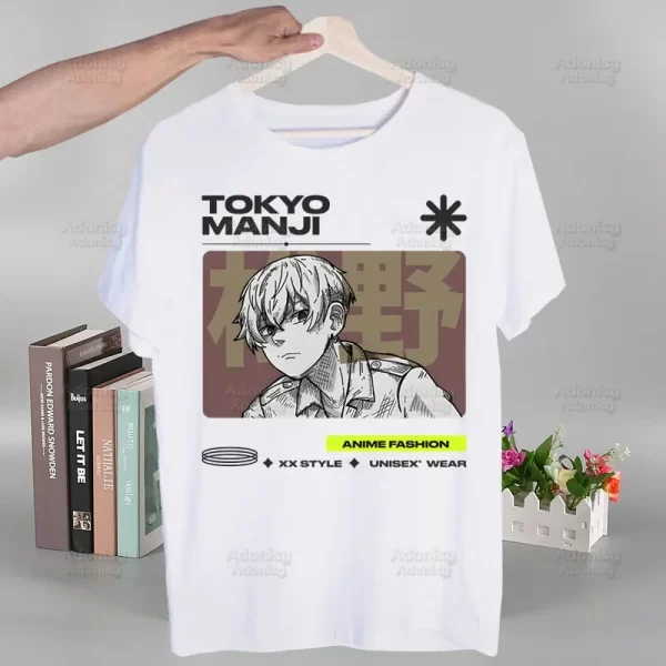 tokyo revengers sano manjiro men hip hop t shirt harajuku hinata japanese anime tshirts short sleeve casual t shirt tops tees