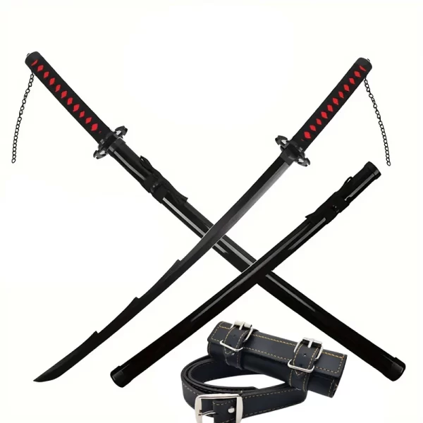 pu leather belt for katana medieval sword holder cosplay demon slayer rapier ring strap belt scabbard holder