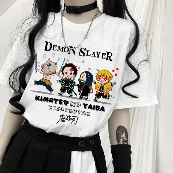 japanese anime demon slayer t shirt unisex kawaii kimetsu no yaiba graphic tees tanjirou kamado unisex tops funny tshirt unisex