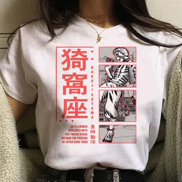 demon slayer kimetsu no yaiba t shirt women manga funny y2k t shirt girl funny clothing aesthetic clothes