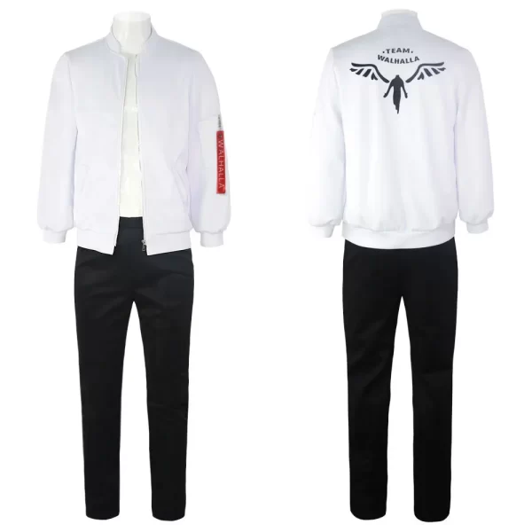 anime tokyo hanemiya kazutora cosplay avengers costume white zipper baseball jacket halloween carnival party performance costume