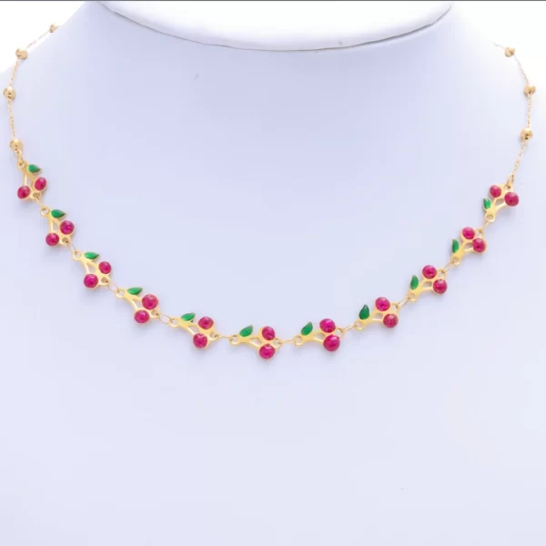 20pcs fashion colored drop oil stainless steel necklacesfor women gold color chain necklace jewelry wedding gift wholesale