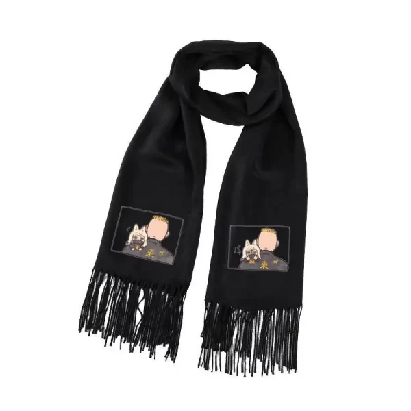 new tokyo avengers anime two dimensional peripheral simple, fashionable and creative versatile warm scarf for men and women