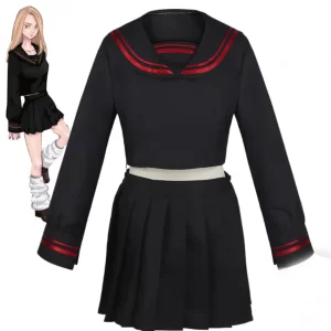 anime yuzuha shiba tokyo revengers cosplay costume dress sailor suit top skirt set girl women party role play casual wear 2025