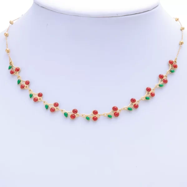 20pcs fashion colored drop oil stainless steel necklacesfor women gold color chain necklace jewelry wedding gift wholesale