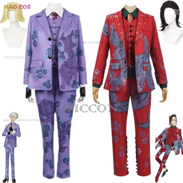anime tokyo kokonoi hajime inui seishu cosplay costume wig revengers exhibition suit printing coat man woman christmas uniform