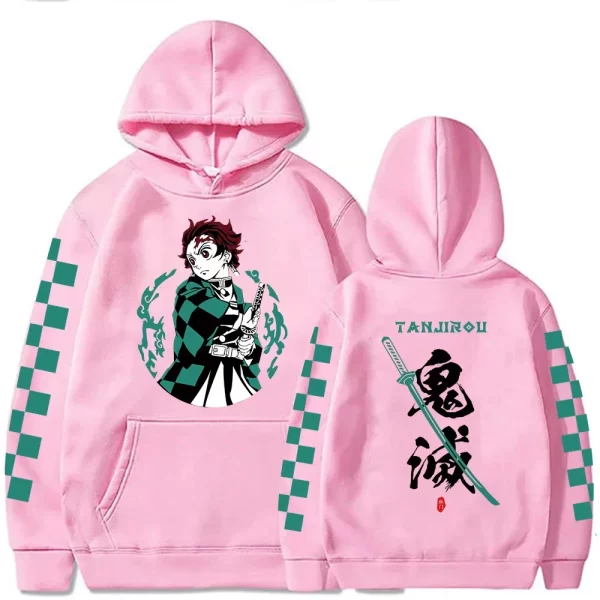 demon slayer japan anime plus size hoodie tanjiro kamado men women sweatshirts y2k harajuku unisex casual pullover clothes tops