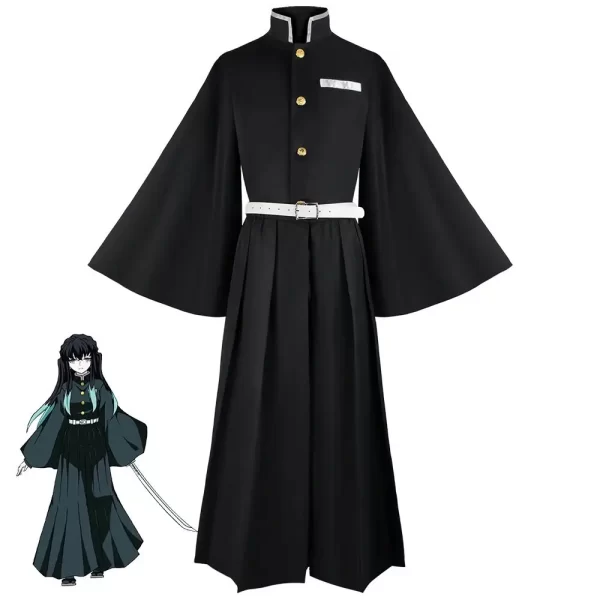 anime demon slayers kimetsu no yaiba tokitou muichirou cosplay costumes kisatsutai uniform wig halloween party costume