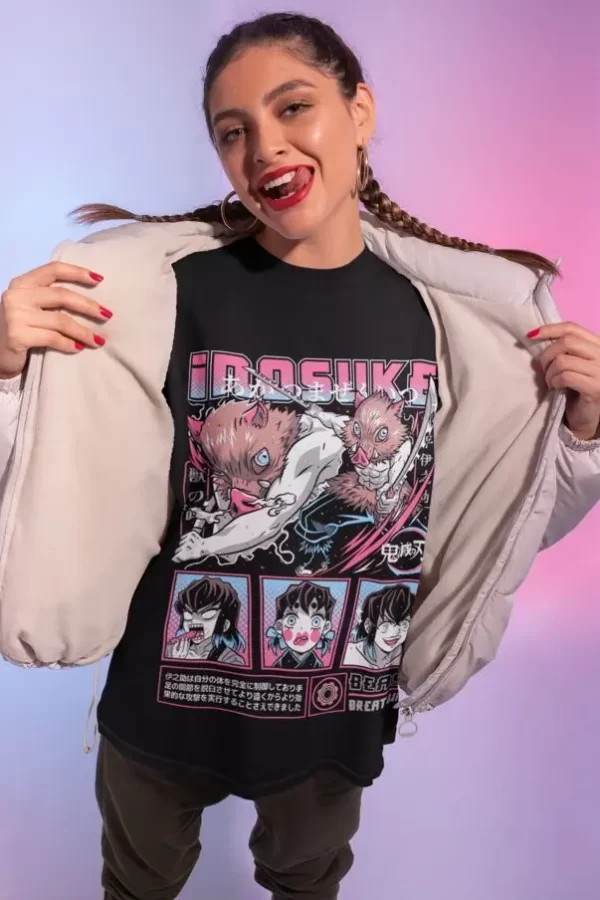inosuke t shirt demon slayer kimetsu no yaiba anime manga gift shirt all size