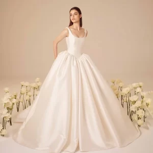customized strapless sleeveless a line wedding dresses backless and zipper bridal gown vestidos de novia