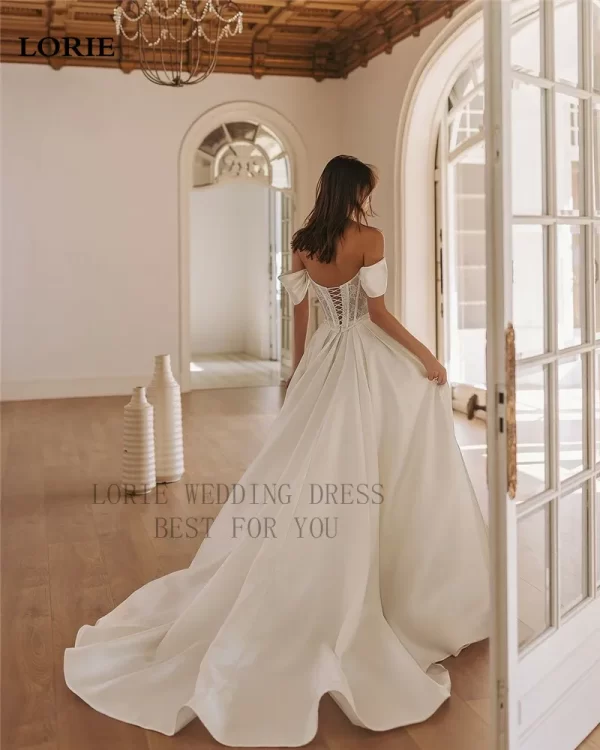 lorie corset lace wedding dress a line princess bride dress with pockets princess women wedding party gowns 2024