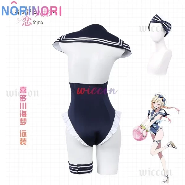 anime my dress up darling marin kitagawa cosplay costume wig water park suit props maid swimsuit halloween party costumes