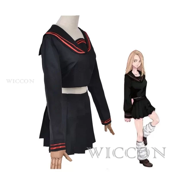 anime tokyo revenge shiba yuzuha cosplay costume girl woman jk with socks school uniform halloween clothes kids size