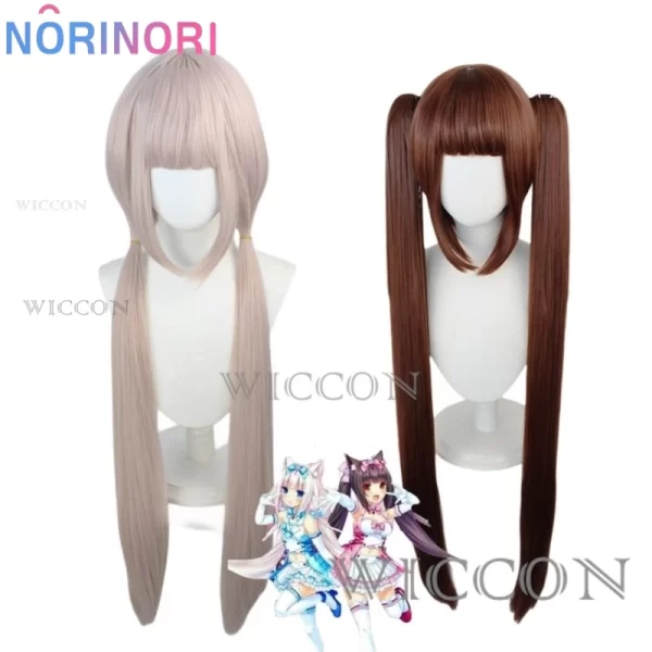 anime game nekopara vanilla chocola cosplay costume nekomimi paradise wig printing maid attire woman sexy kawaii carnival suit