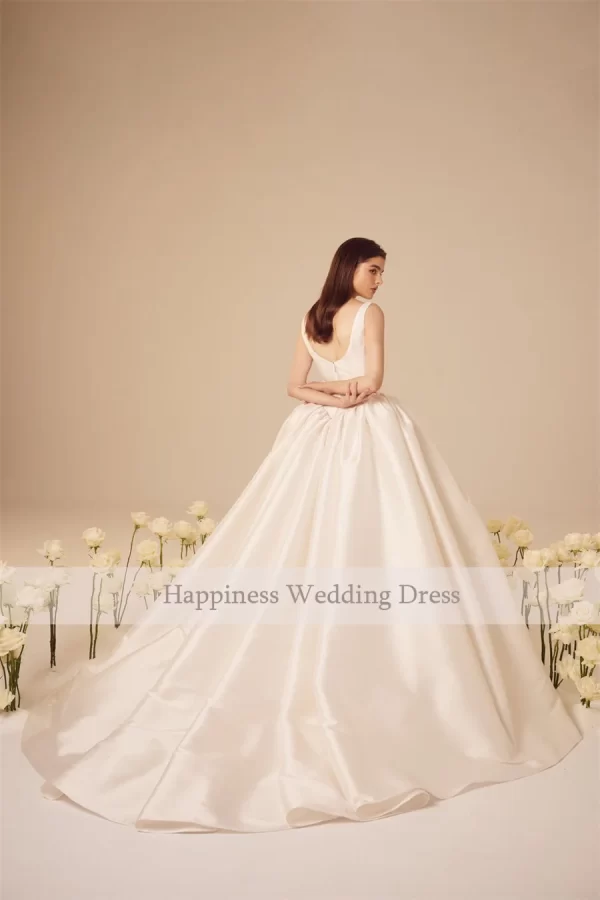 customized strapless sleeveless a line wedding dresses backless and zipper bridal gown vestidos de novia